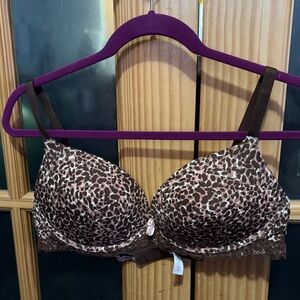 Adore Me Brown Leopard Print Bra